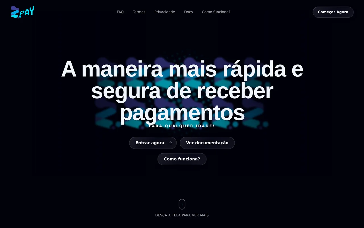 Captura de tela do projeto Z.PAY - API de Pagamentos Pix